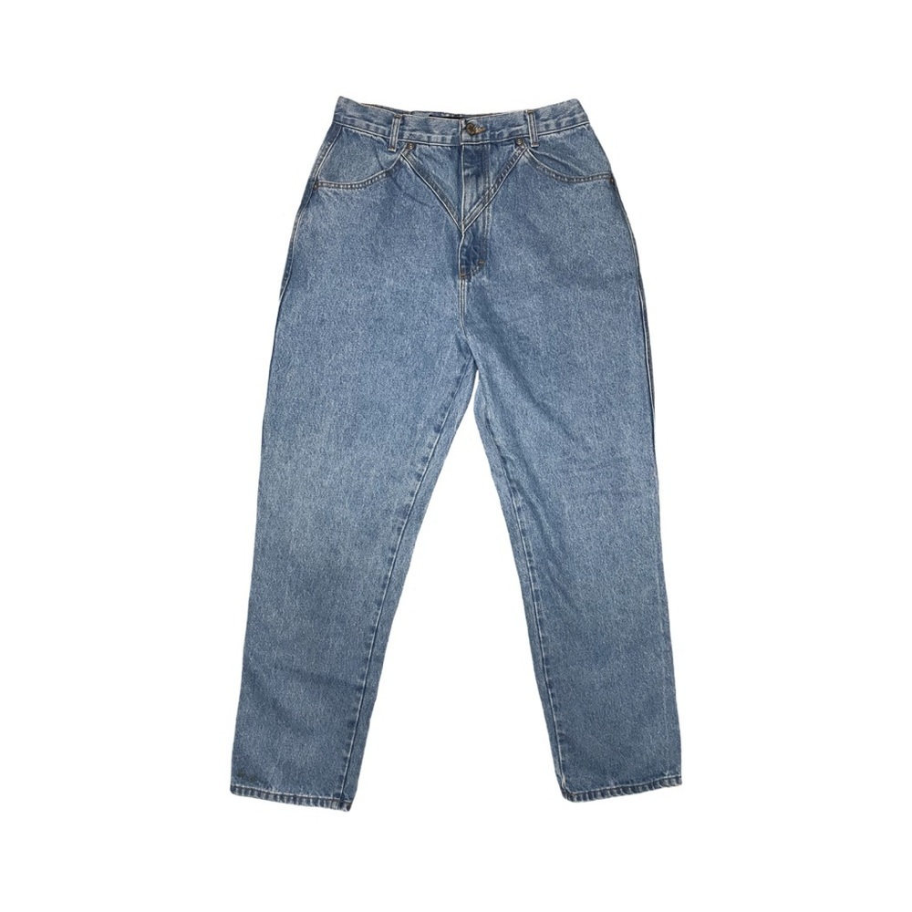 Vintage 80s Cowboys Only High Waist Tapered Mom Jeans | Size 13/14
